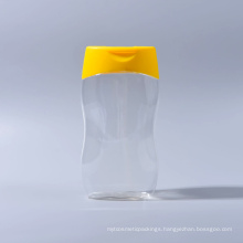 415g/300ml Plastic Pet Honey Bottle Jam Bottles Ketchup Bottle Mayonnaise Bottle with Silicone Valve Caps (EF-H04415)